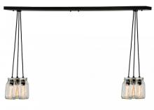 Meyda Green 145076 - 48" Long Mason Jar 6 Light Island Pendant