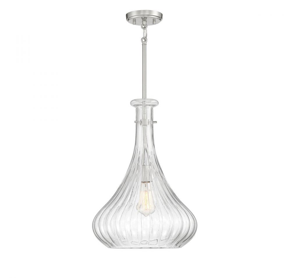 Bristo 1-Light Pendant in Satin Nickel