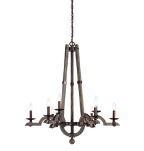 Savoy House 1-9601-9-327 - Dark Wood And Guilded Bronze Candle Chandelier