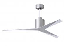Matthews Fan Company EK-BN-WH - Eliza 3-blade paddle fan in Brushed Nickel finish with gloss white all-weather ABS blades. Optimiz